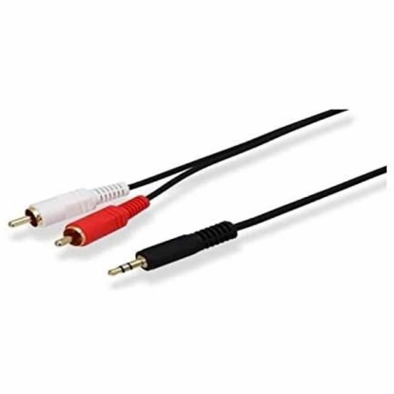 hp aux cable 3 m 3 5 mm 2 rca hp029gbblk3tw 2dd medium